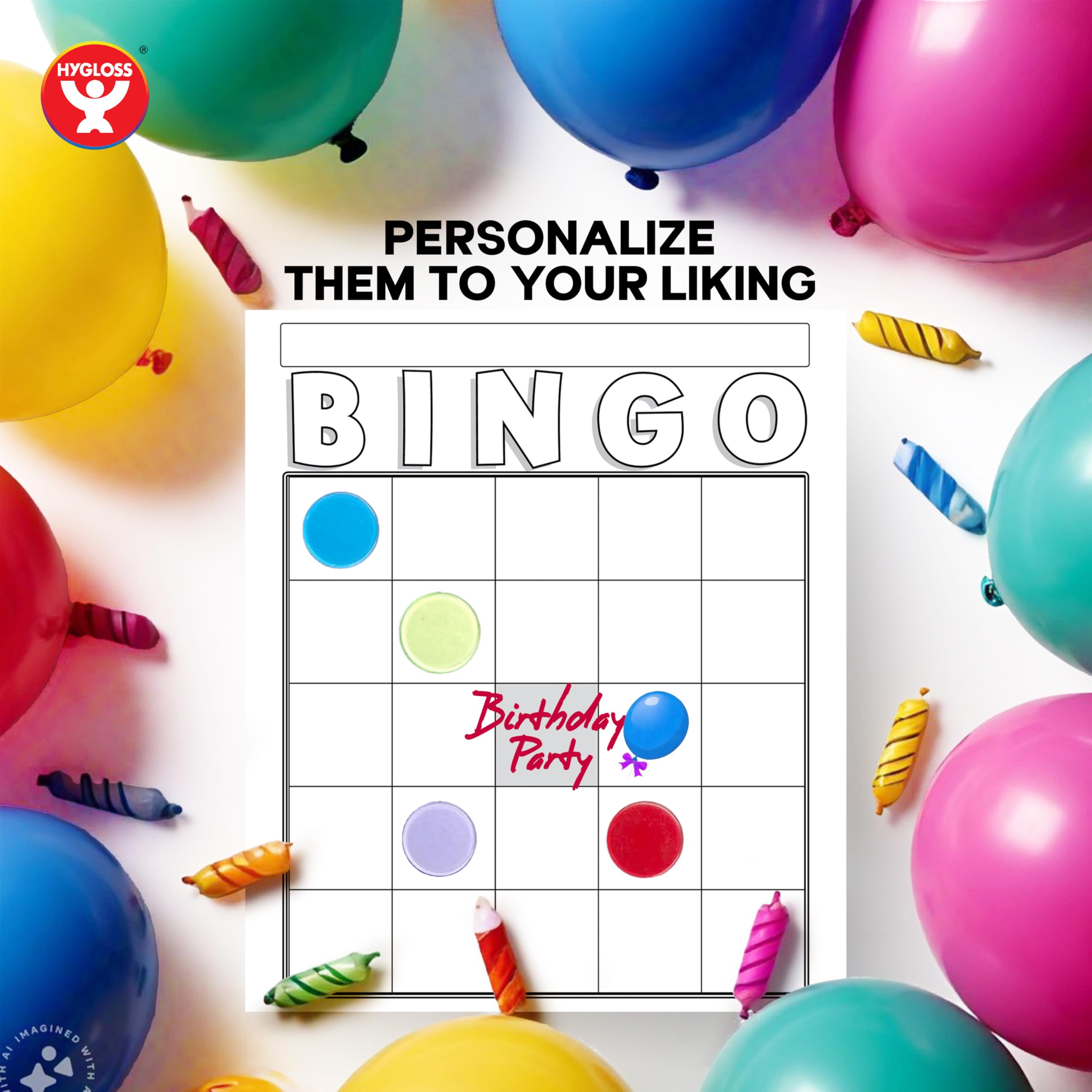 Hygloss bingo cards proudly made in the USA for quality.