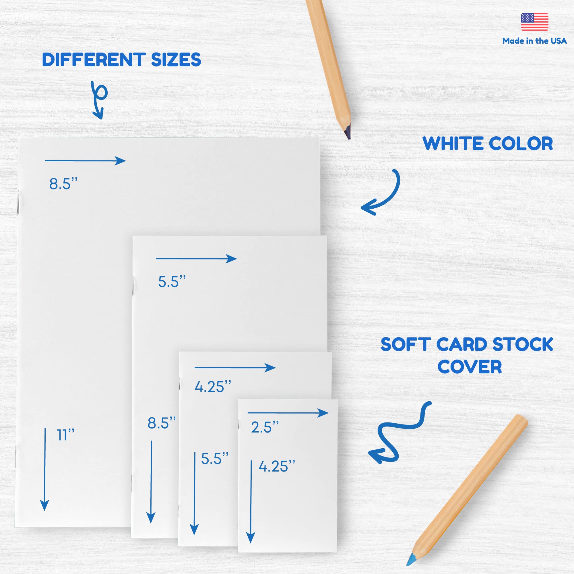 Hygloss US-made blank books ideal for classrooms.