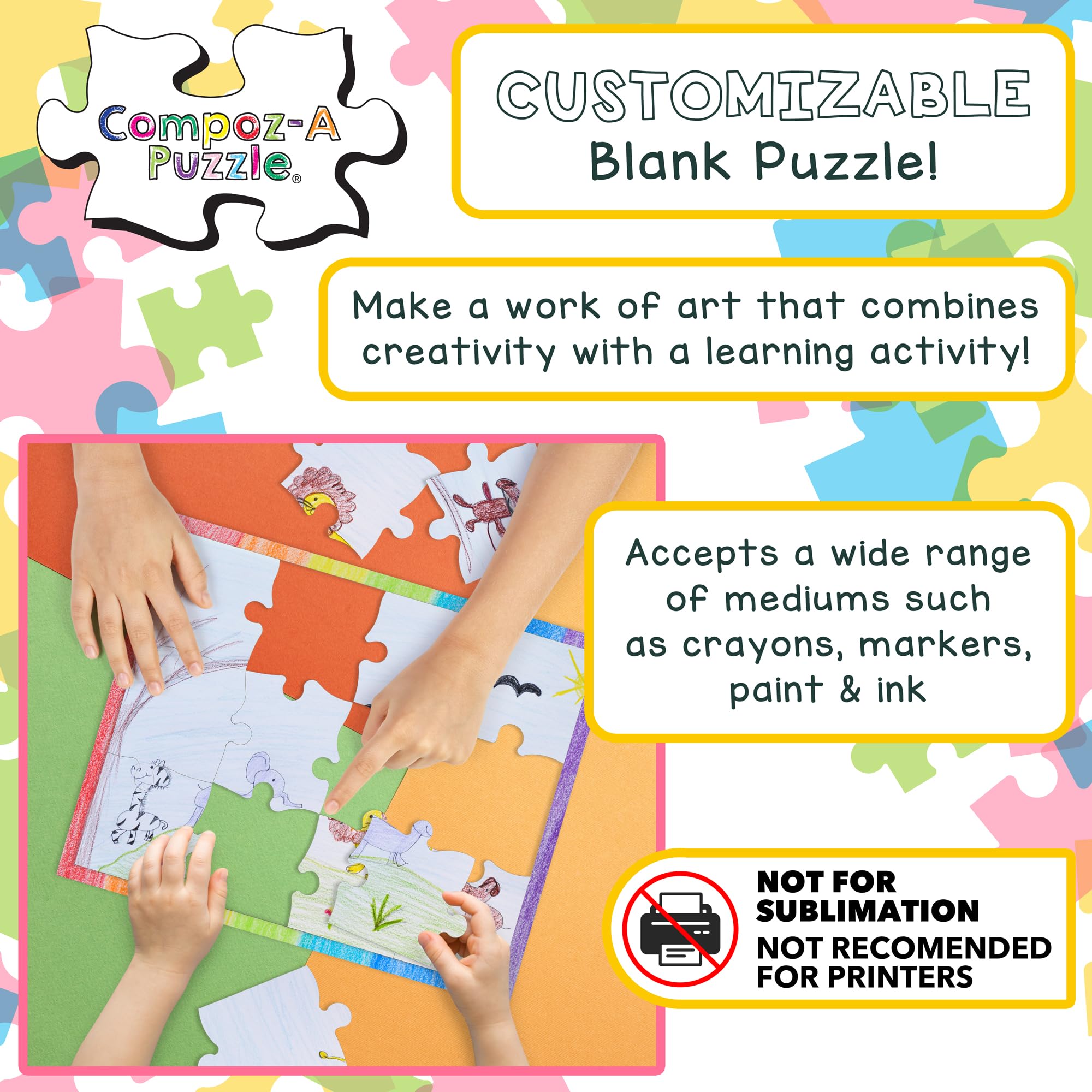 Hygloss made in USA blank puzzles emphasize quality