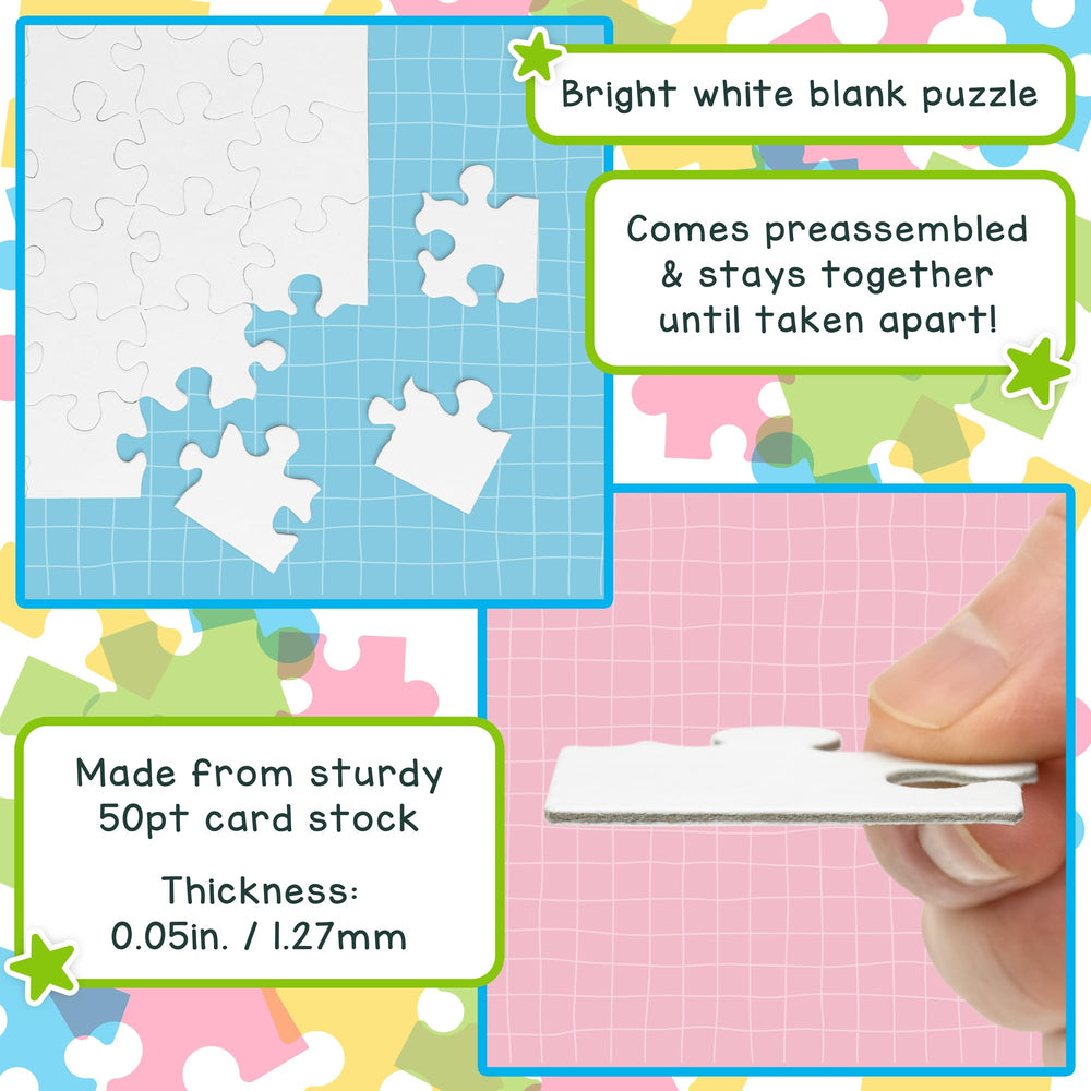 Hygloss puzzles arrive preassembled for quick decorating projects