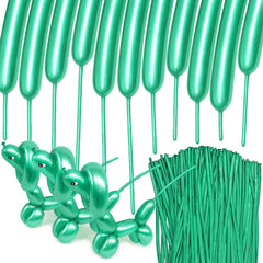 HYKJNBW green chrome 260 balloons for vibrant party décor and eye-catching balloon art.