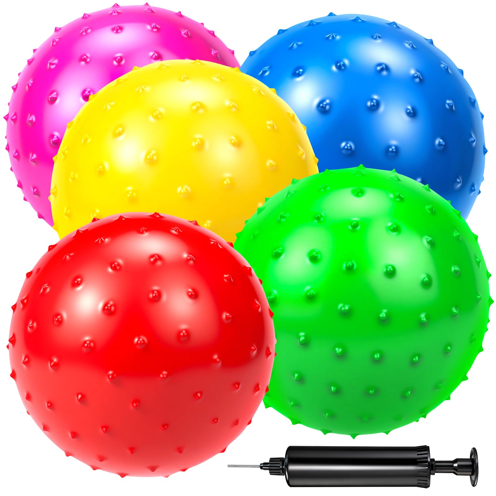 Hymaz Knobby Balls nine-inch set of five for versatile play and sensory fun