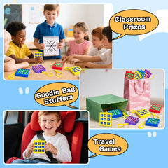 Hymaz tac tac toe keychain on bag for portable play.