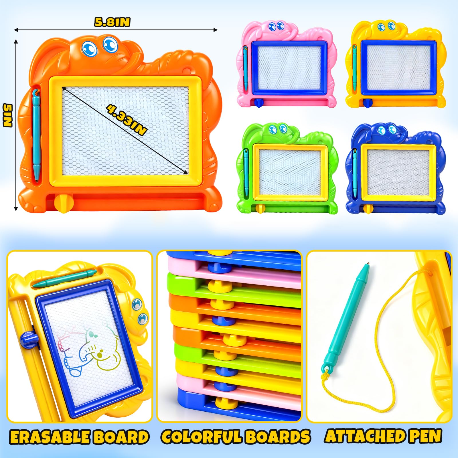 Hymaz travel-size doodle board—compact for on-the-go creativity.