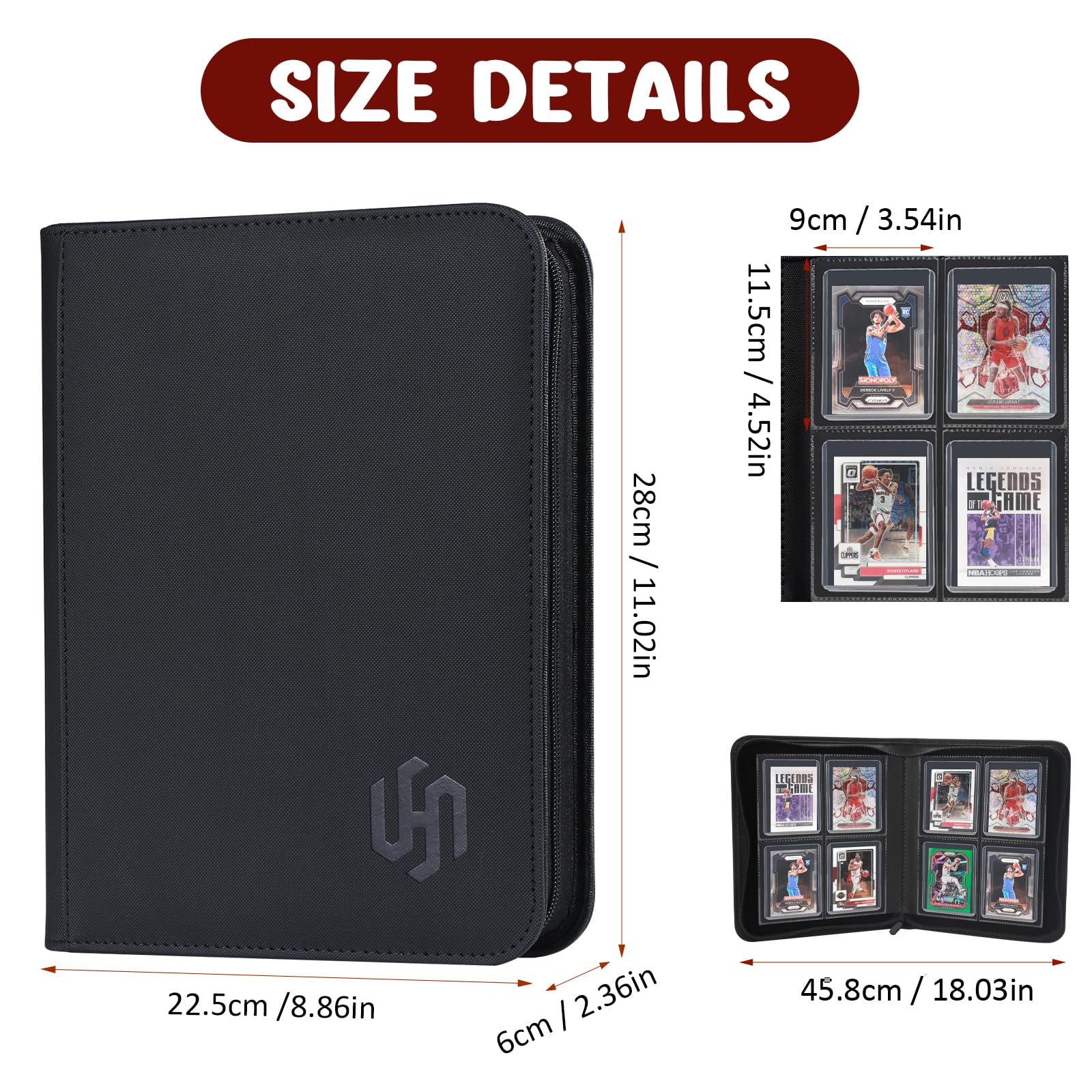 HYMENEX Toploader Binder zipper closure keeps contents secure.