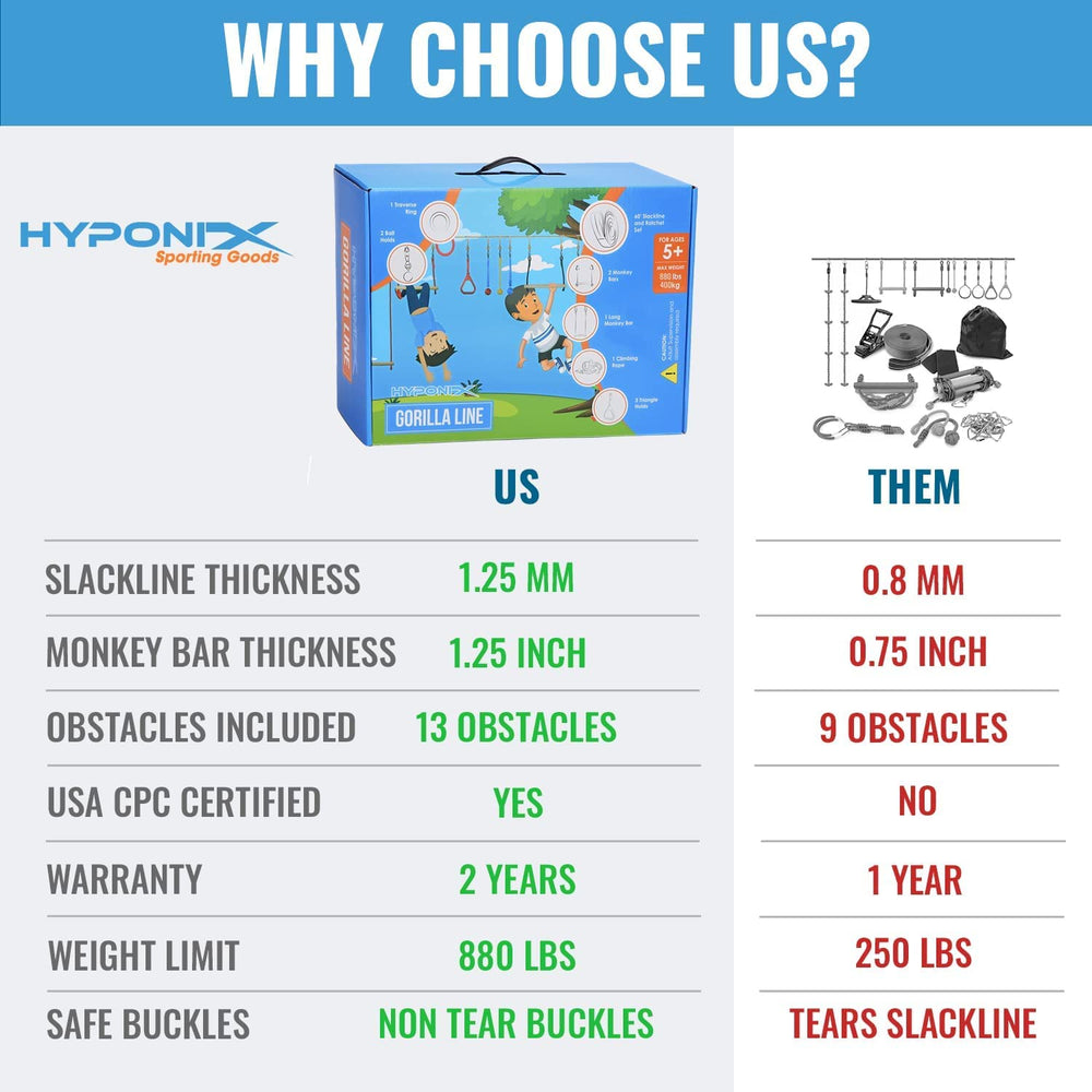 Hyponix Sporting rope knots obstacle for hands-on grip and mobility.
