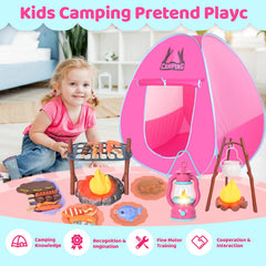 hyrenee camping set campfire prop with glow friendly design for cozy storytelling play