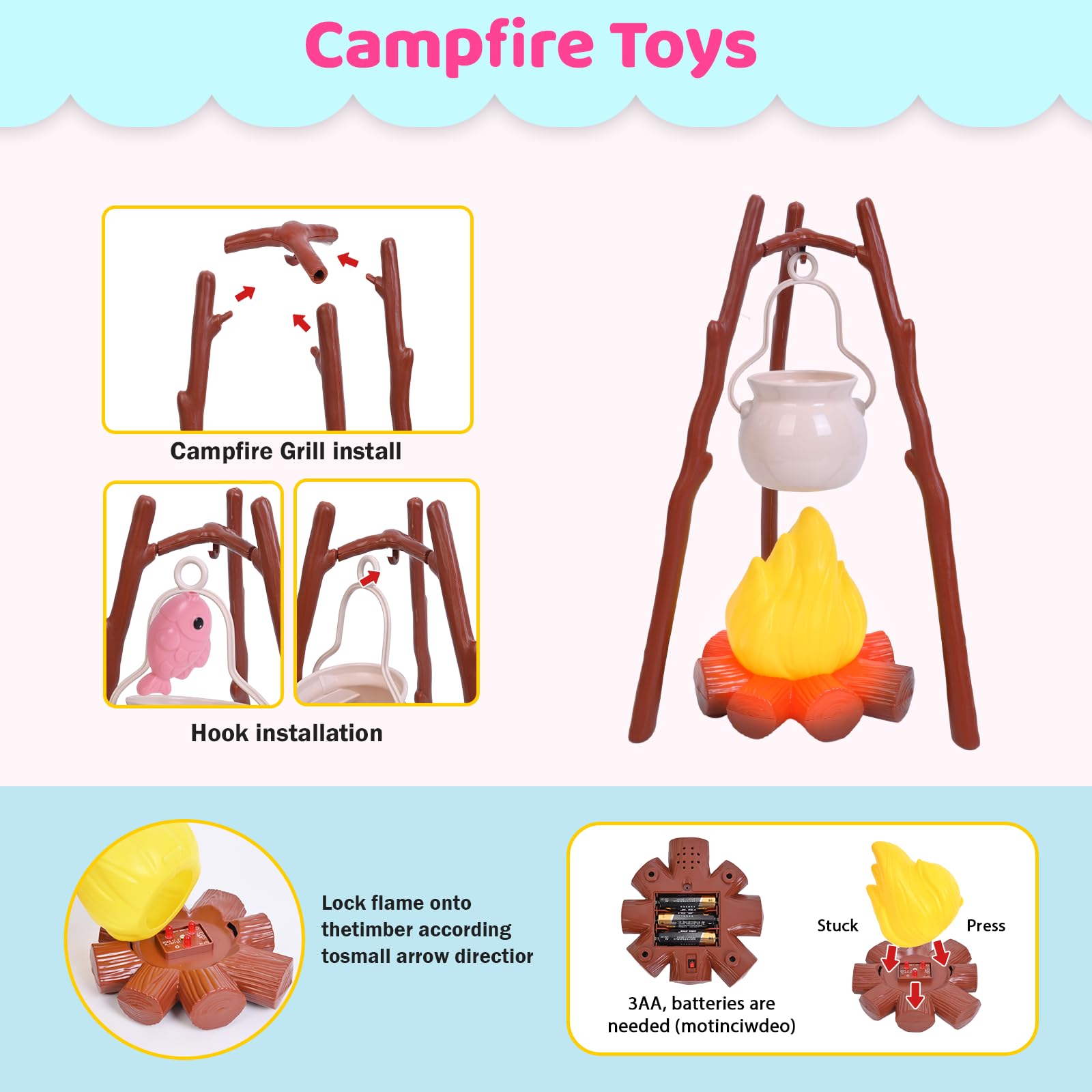 hyrenee cooking utensils enhance authentic kitchen style role play during camp adventures