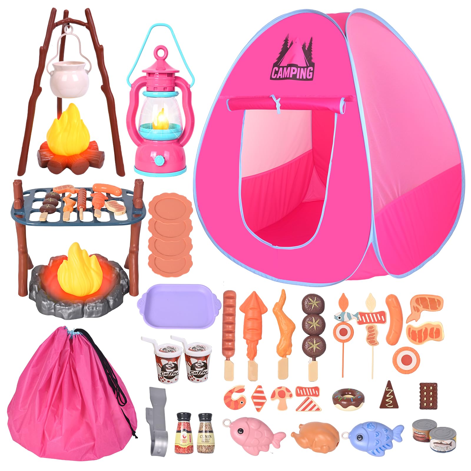 hyrenee kids camping set play tent bright colors for imaginative indoor outdoor adventures