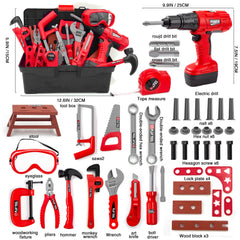 HYRENEE Kids Tool Set electric drill with realistic sounds for immersive pretend play
