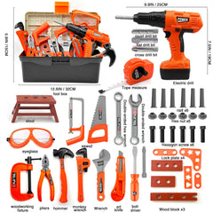 HYRENEE Kids Tool Set with realistic hammers and screwdrivers for hands-on learning