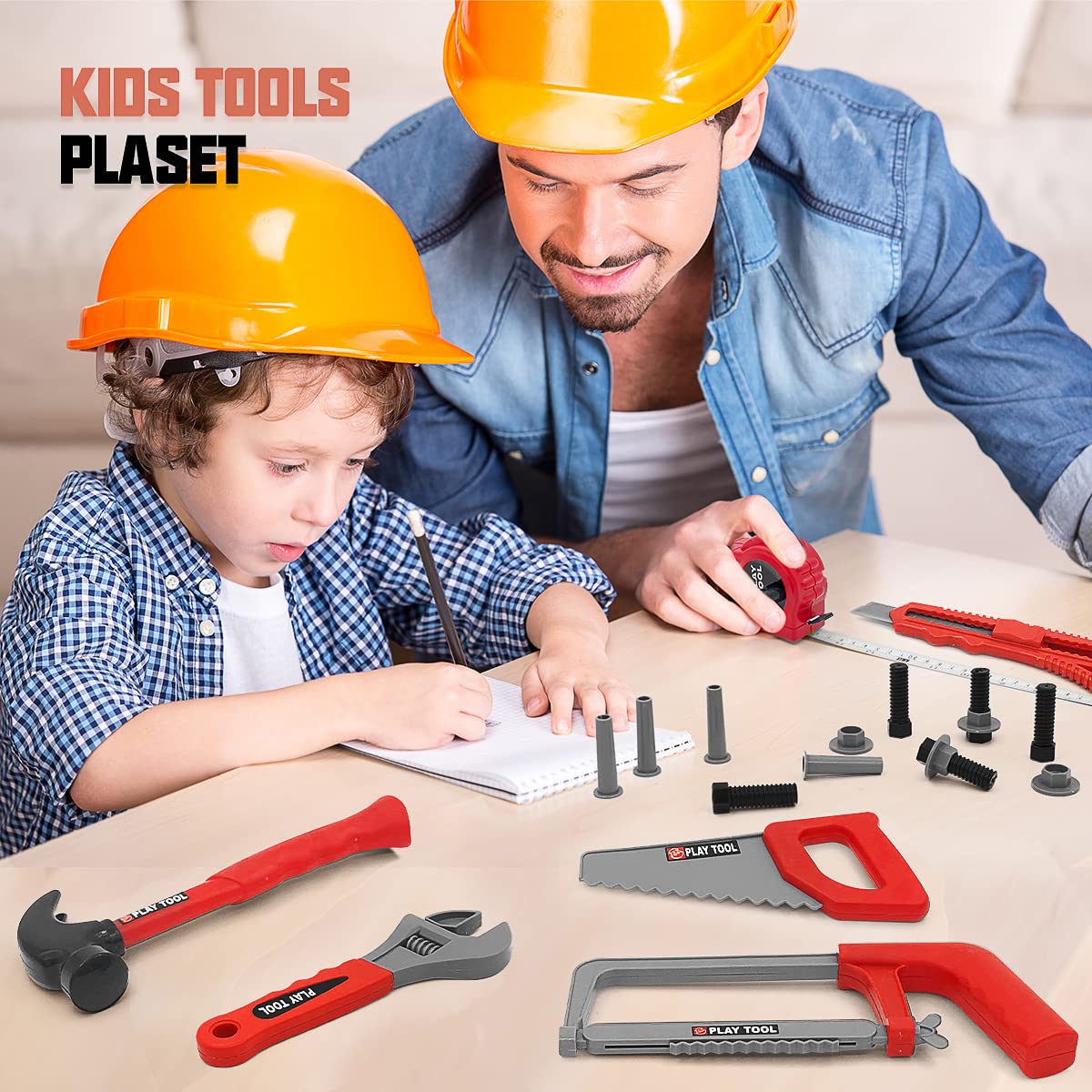 HYRENEE Kids Tool Set safely sized tools with smooth surfaces support confident, independent play