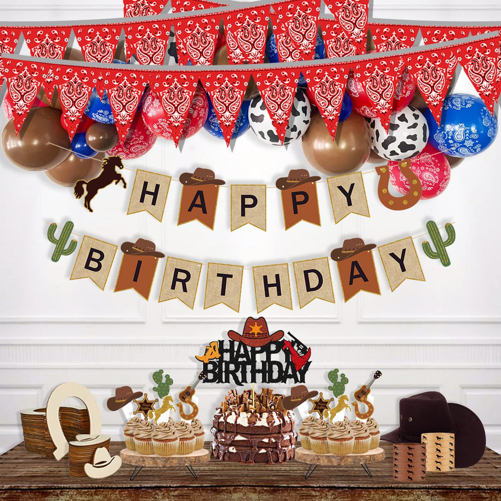 Hysilla Western banner print is sharp and vibrant for lasting Western-themed ambiance.