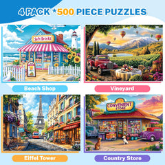 HYXCHQA Vineyard Picnic puzzle captures sunlit countryside for relaxing group sessions