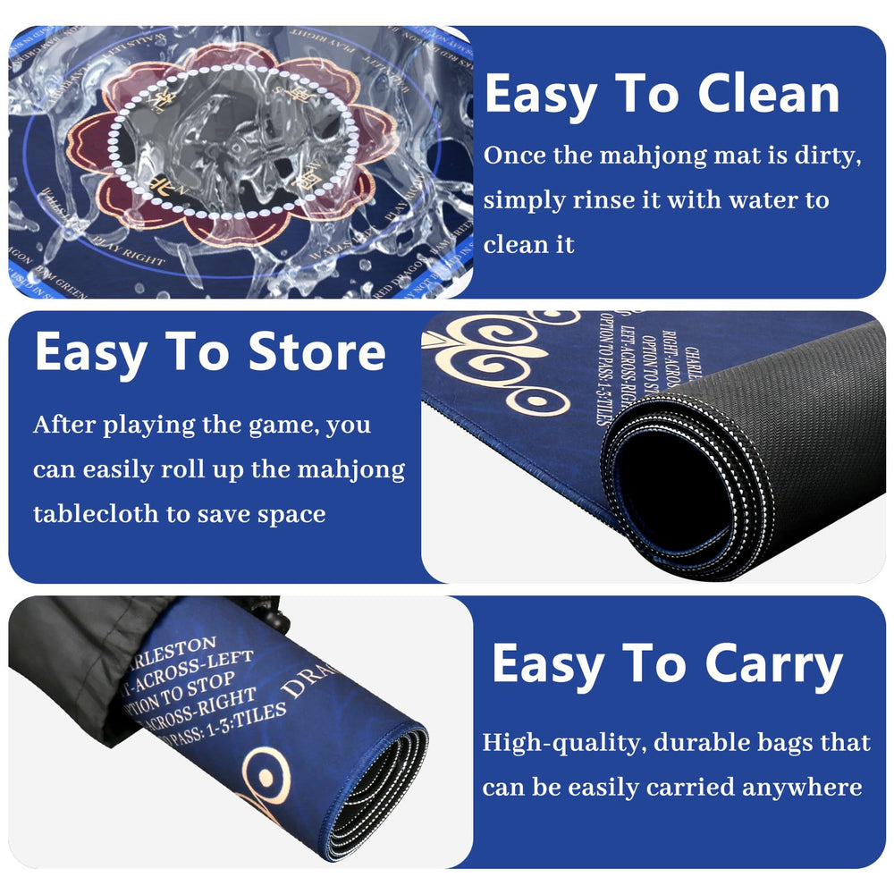 HYXFJITS Mahjong Mat carrying bag enables easy transport.
