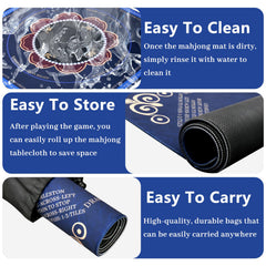 HYXFJITS Mahjong Mat carrying bag enables easy transport.