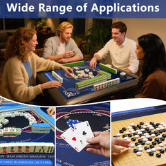 HYXFJITS Mahjong Mat supports mahjong, poker, board games and more.