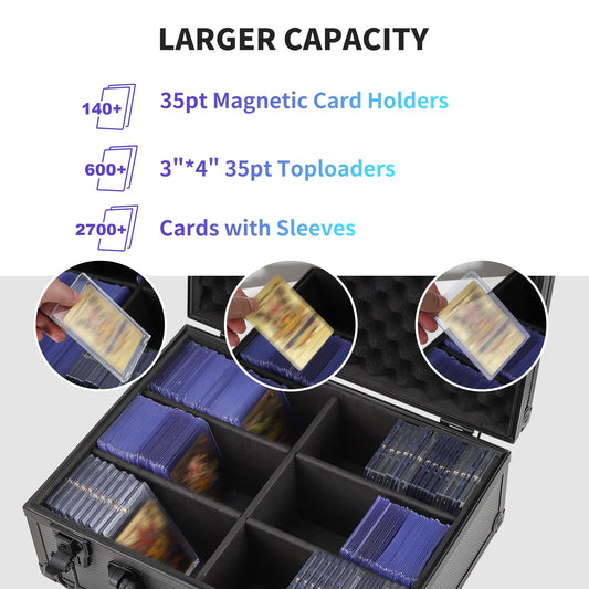 HZGXQN Toploader Storage Case with lock system for secure transport