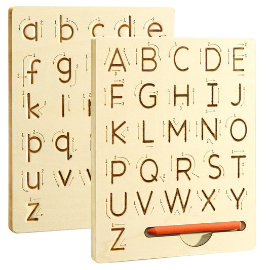 hzsshb wooden letters tracing board with smooth surface for handwriting practice