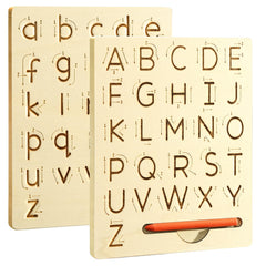 hzsshb wooden letters tracing board with smooth surface for handwriting practice