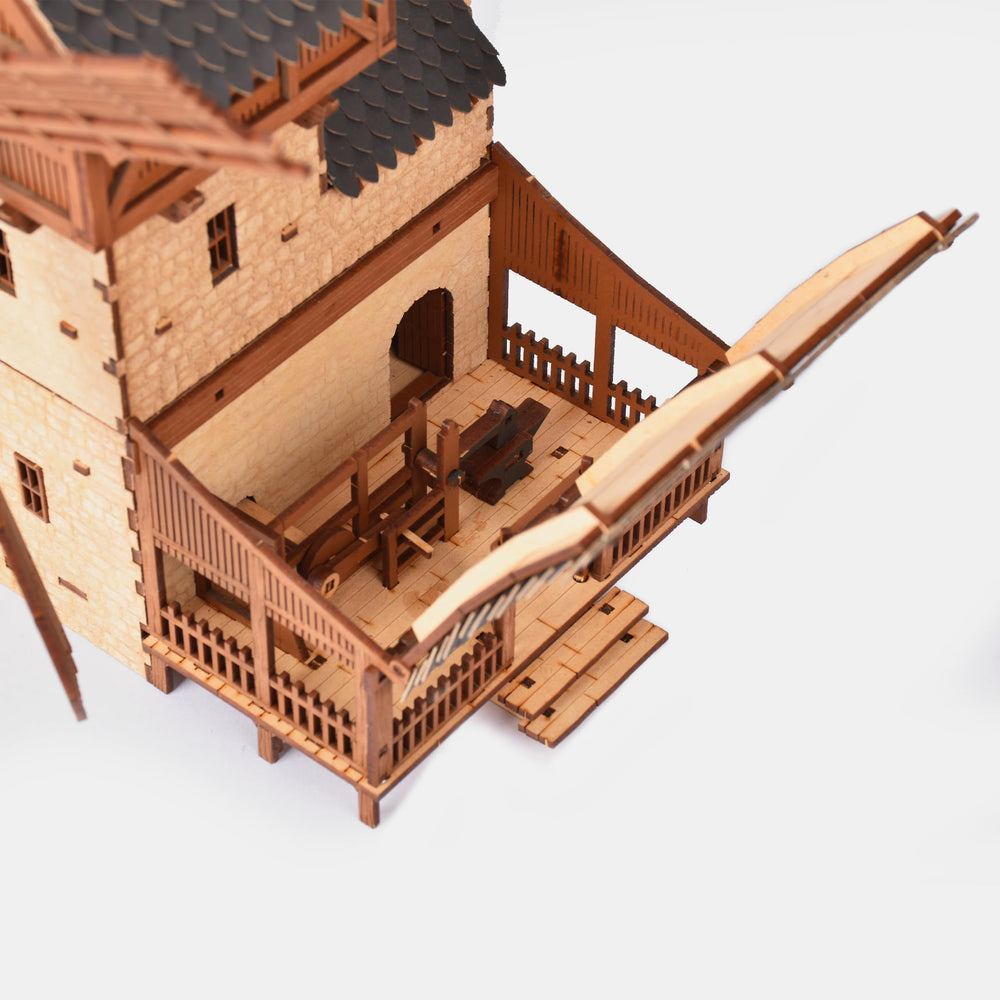I BUILT IT wooden mill-hybrid complete-model; ideal for display and conversation.