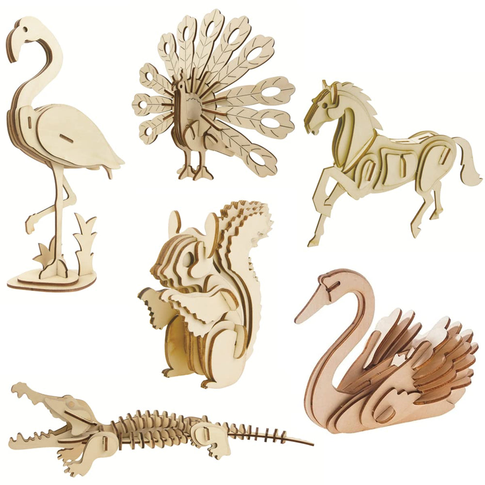 i-CHONY 3D flamingo skeleton puzzle for hands-on learning and dexterity