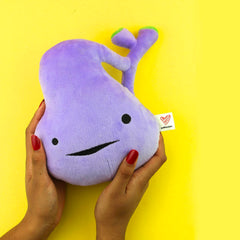 I Heart Guts gallbladder toy closeup emphasizes playful design ideal for recovery gift ideas.