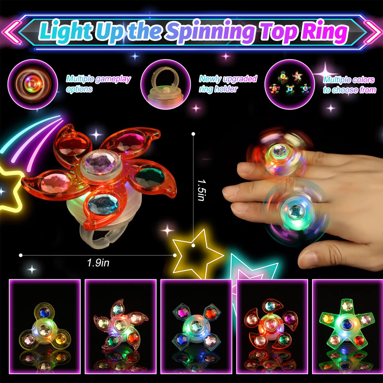 i7creoy adjustable ring wearable design that fits kids and adults comfortably.