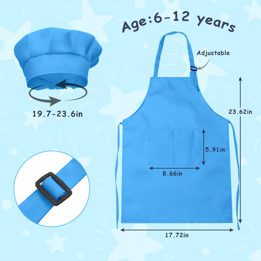 IAGBIBUI kids chef hat back with elastic for comfortable fit.