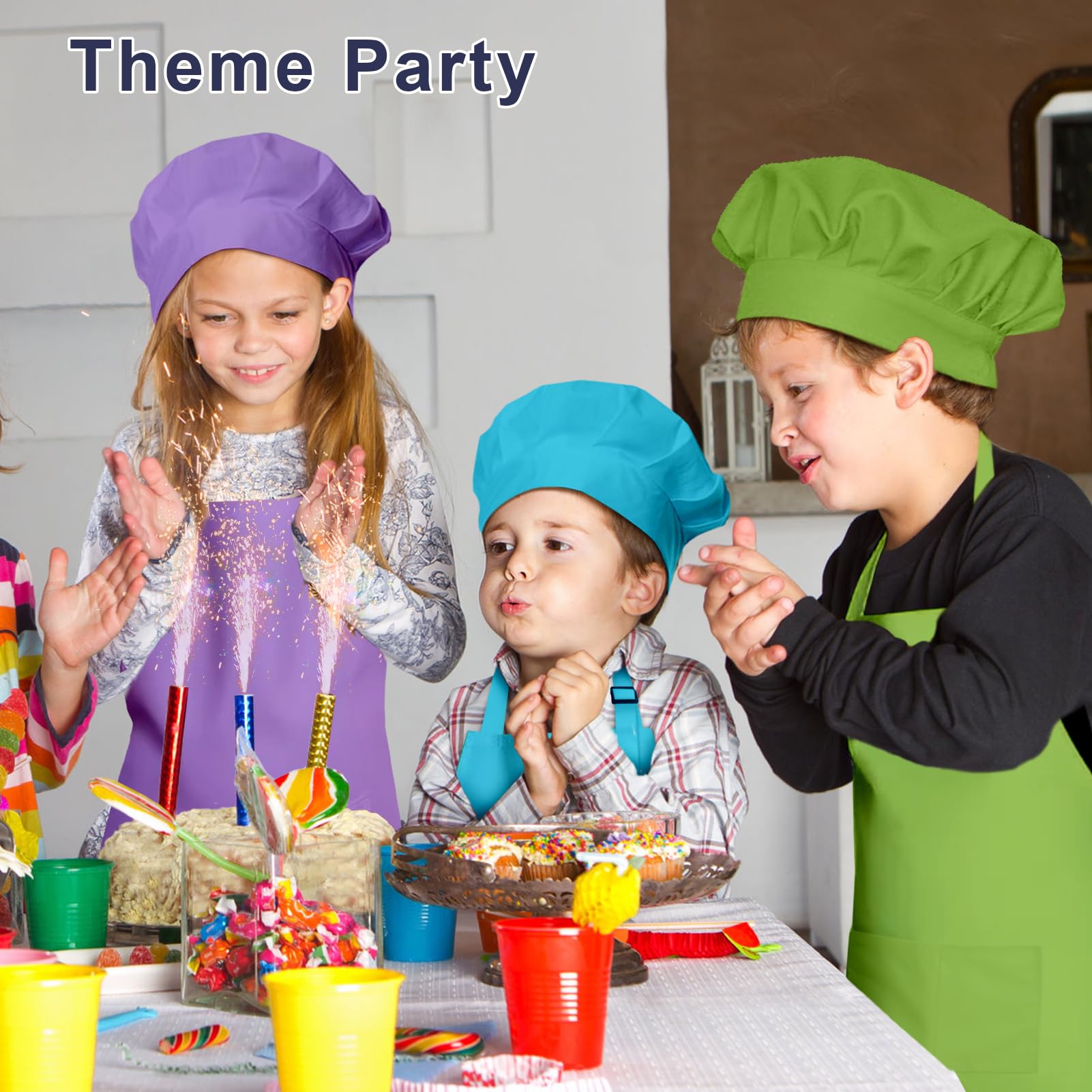 IAGBIBUI DIY-ready aprons invite kids to personalize with drawings.