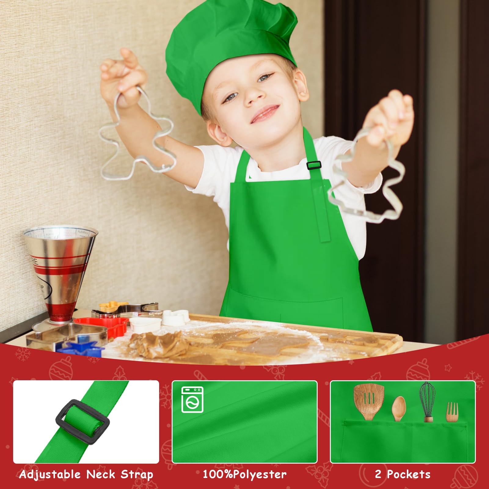 IAGBIBUI adjustable neck straps on apron for a comfortable fit