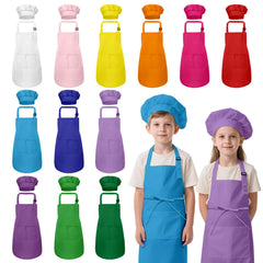 IAGBIBUI kids apron and chef hat set ready for cooking class and play