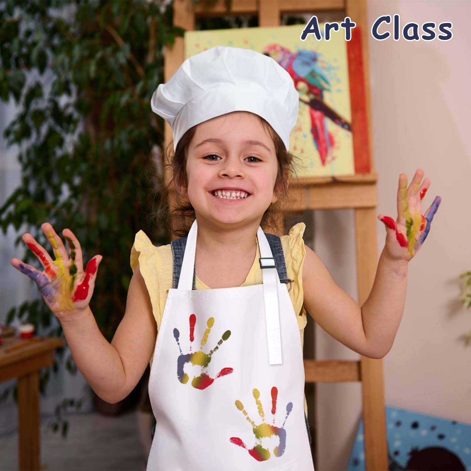 IAGBIBUI kids art class activity-ready apron enhances creativity