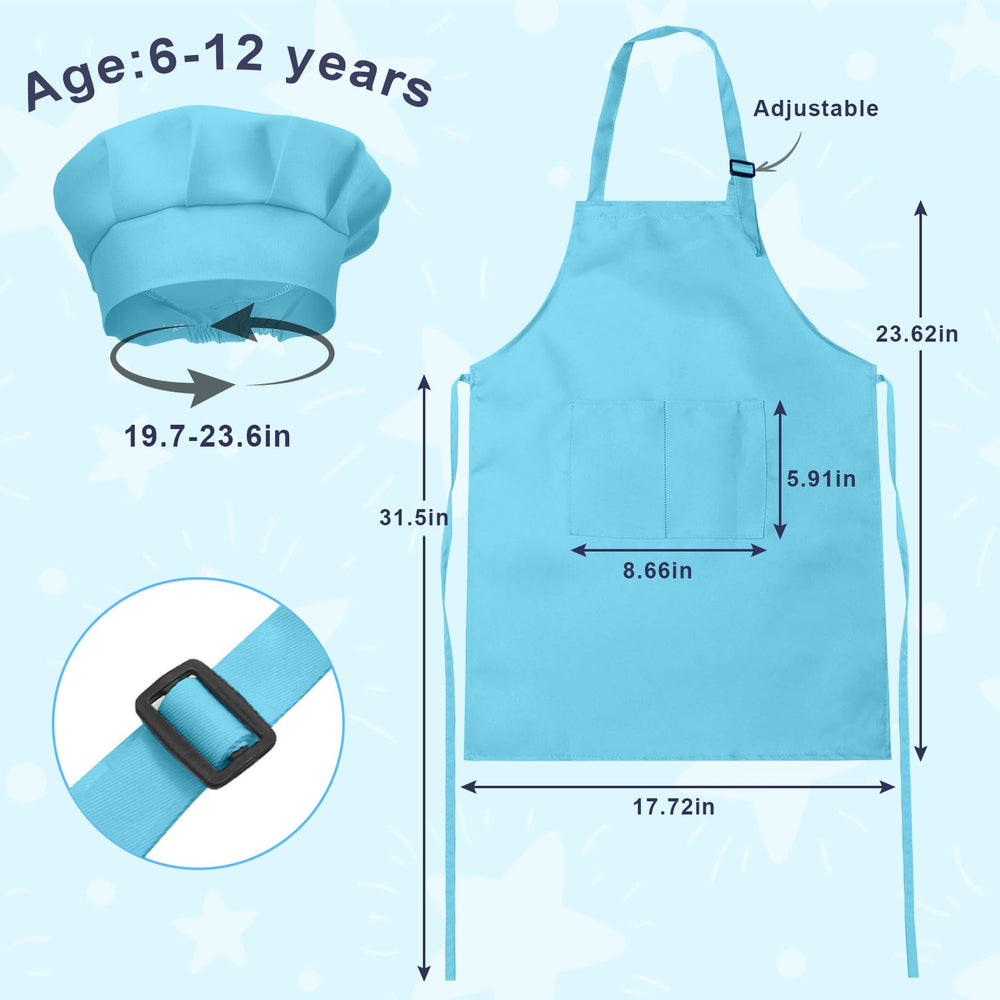 IAGBIBUI chef hat paired with apron for clean outfits during activities.