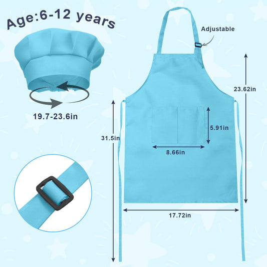 IAGBIBUI chef hat paired with apron for clean outfits during activities.