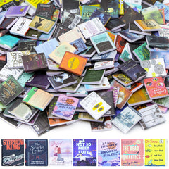 IAIHBBLY 150 mini books collection on a shelf for realistic dollhouse decor