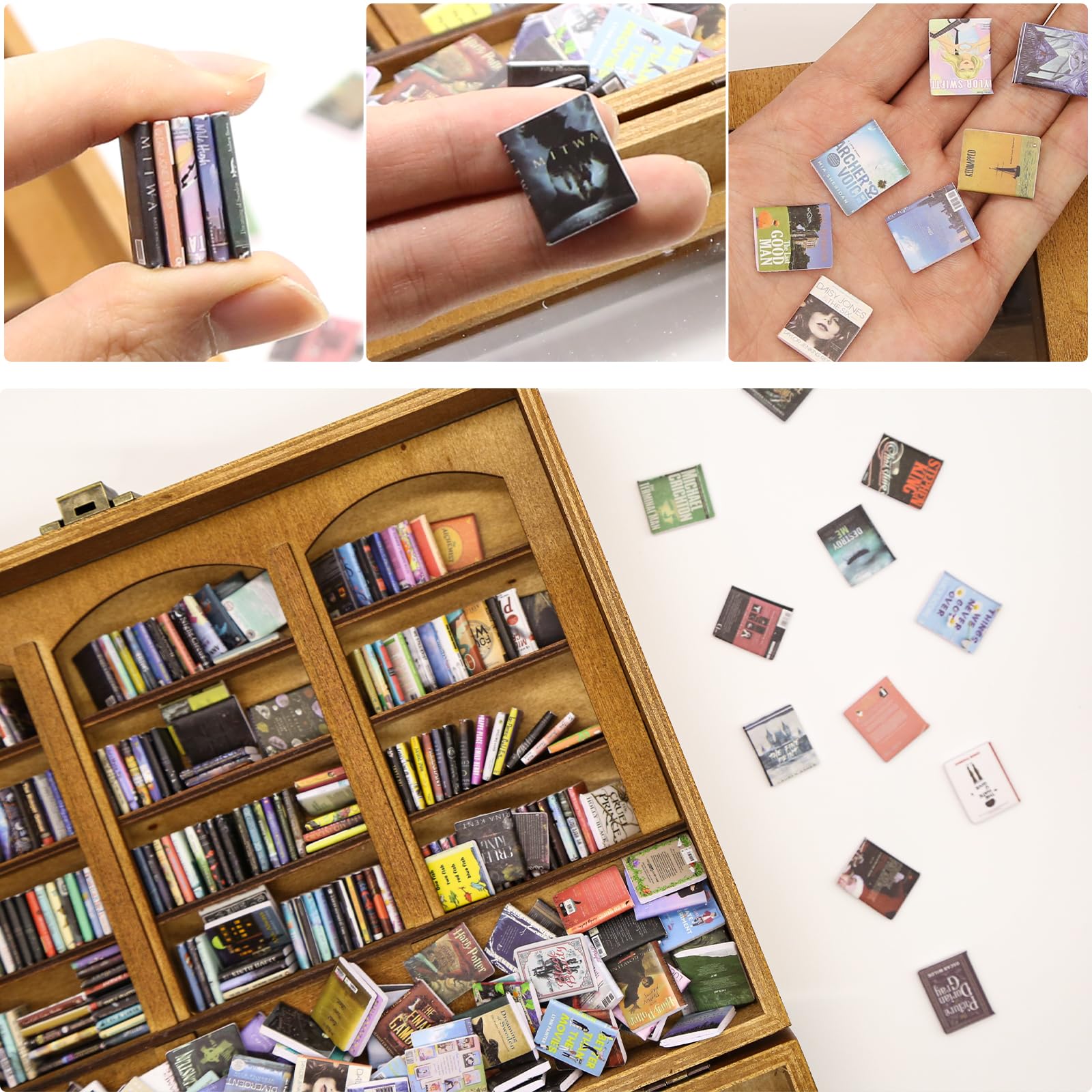 IAIHBBLY foam mini-books for dollhouse library display with lightweight easy-to-handle charm
