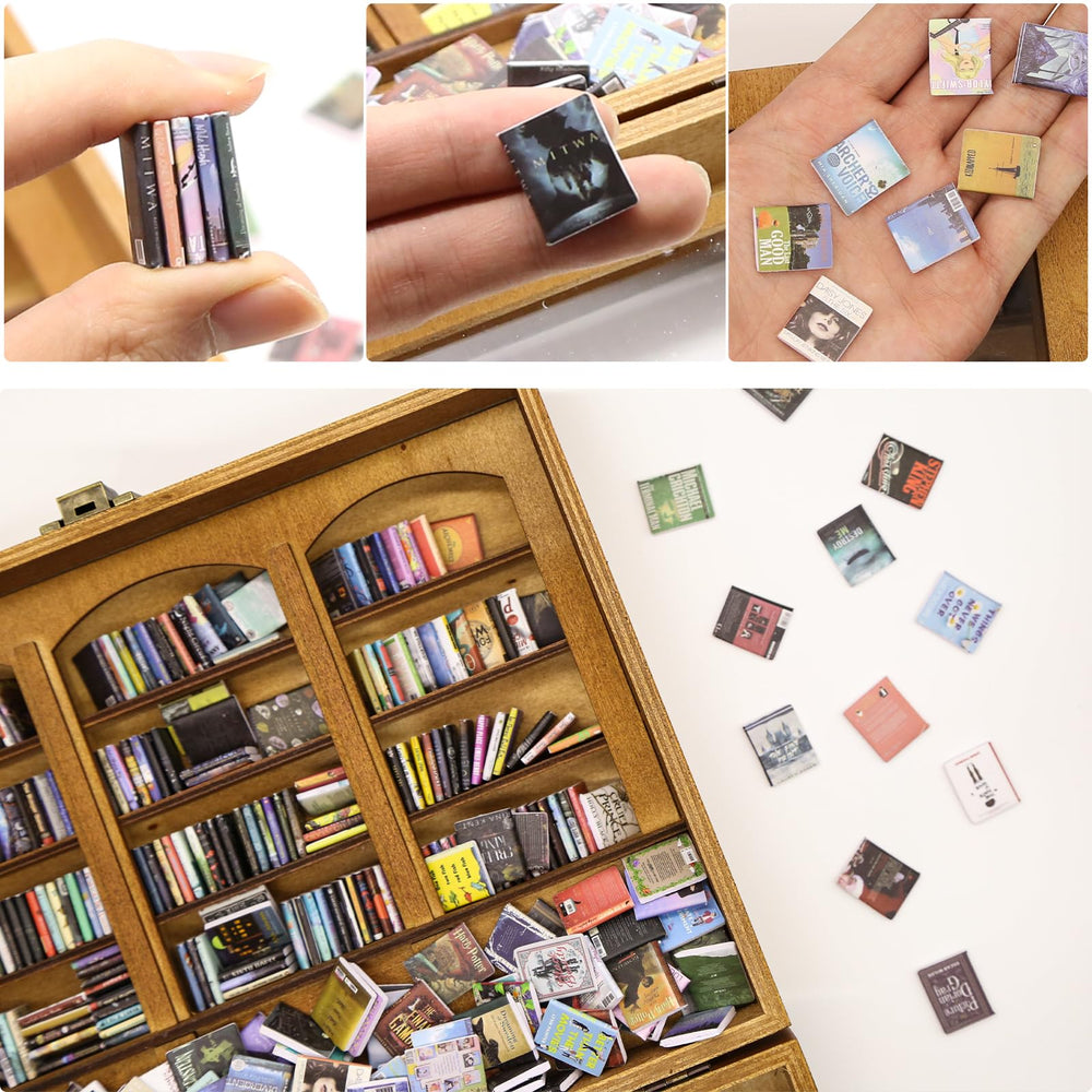IAIHBBLY foam mini-books for dollhouse library display with lightweight easy-to-handle charm