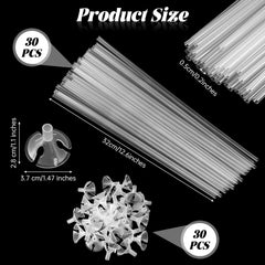 IANFAN transparent balloon cups and sticks ensure stable balloon displays.