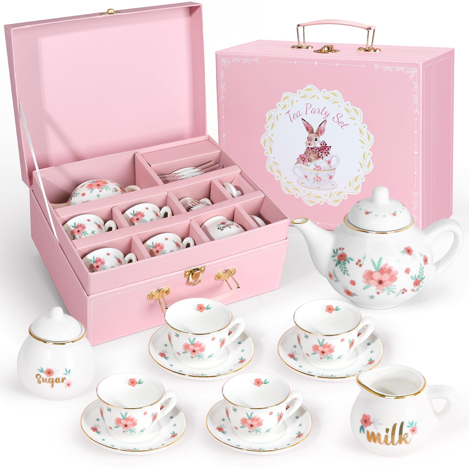 iaovueby porcelain tea set teapot with lid for imaginative tea time