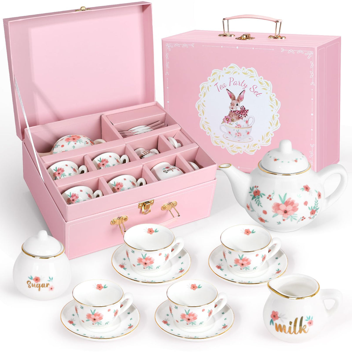 iaovueby porcelain tea set teapot with lid for imaginative tea time
