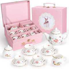 iaovueby porcelain tea set teapot with lid for imaginative tea time
