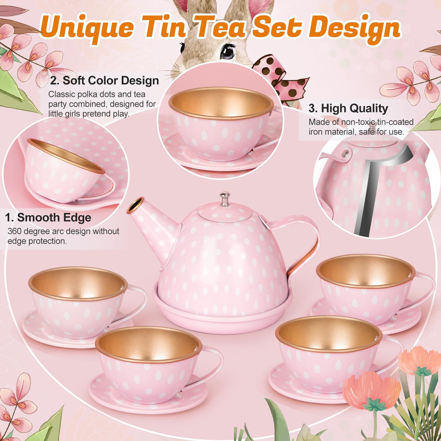 iAOVUEBY Tea Party Saucers: petite saucers fit pretend desserts and snacks