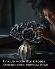 iATOM Black Rose Bouquet petals variety captures realistic shapes for authentic floral detail.