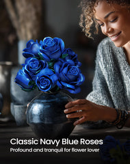 iATOM Blue Rose petals detail highlights realistic shapes for a timeless display.