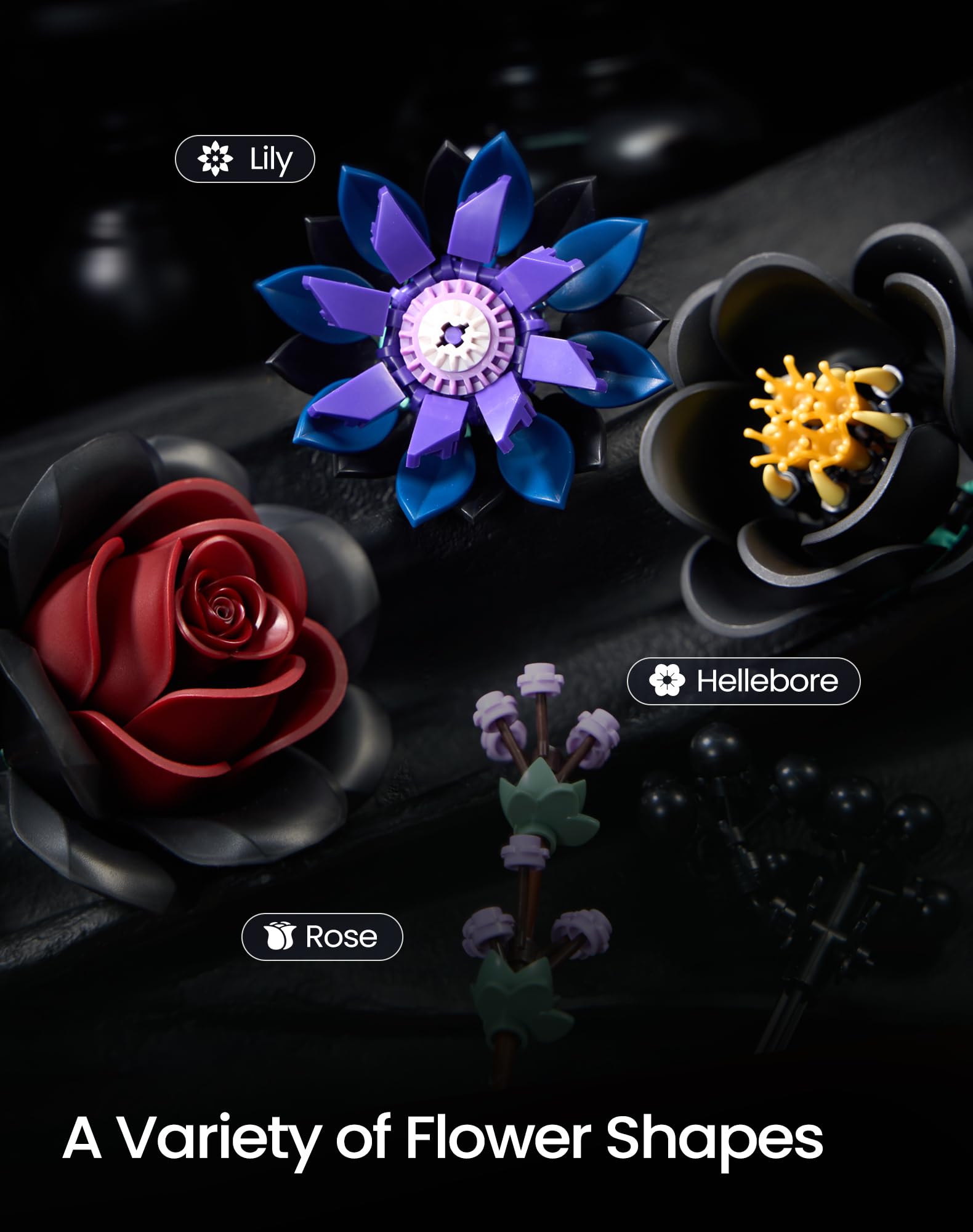 iATOM Customizable flower stems for personalized arrangements.