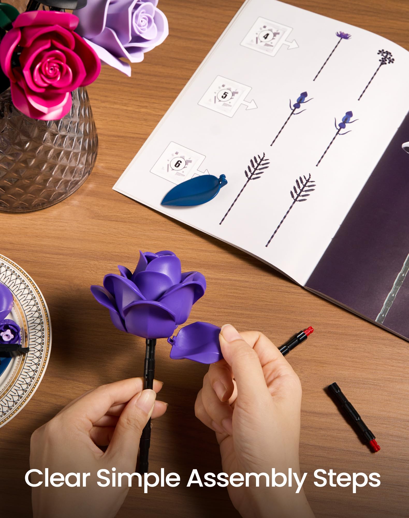 iATOM Flower Bouquet Building Set gift-ready packaging suitable for valentines