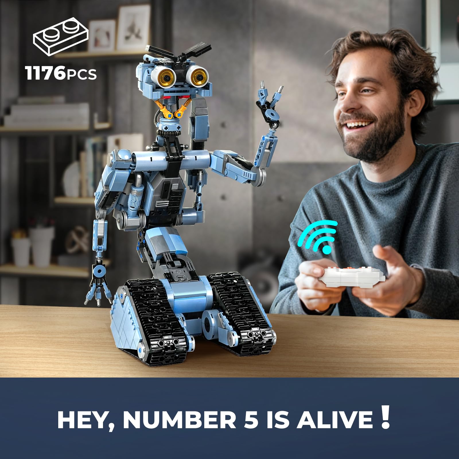iATOM Johnny 5 remote control operation enables easy manual and app control