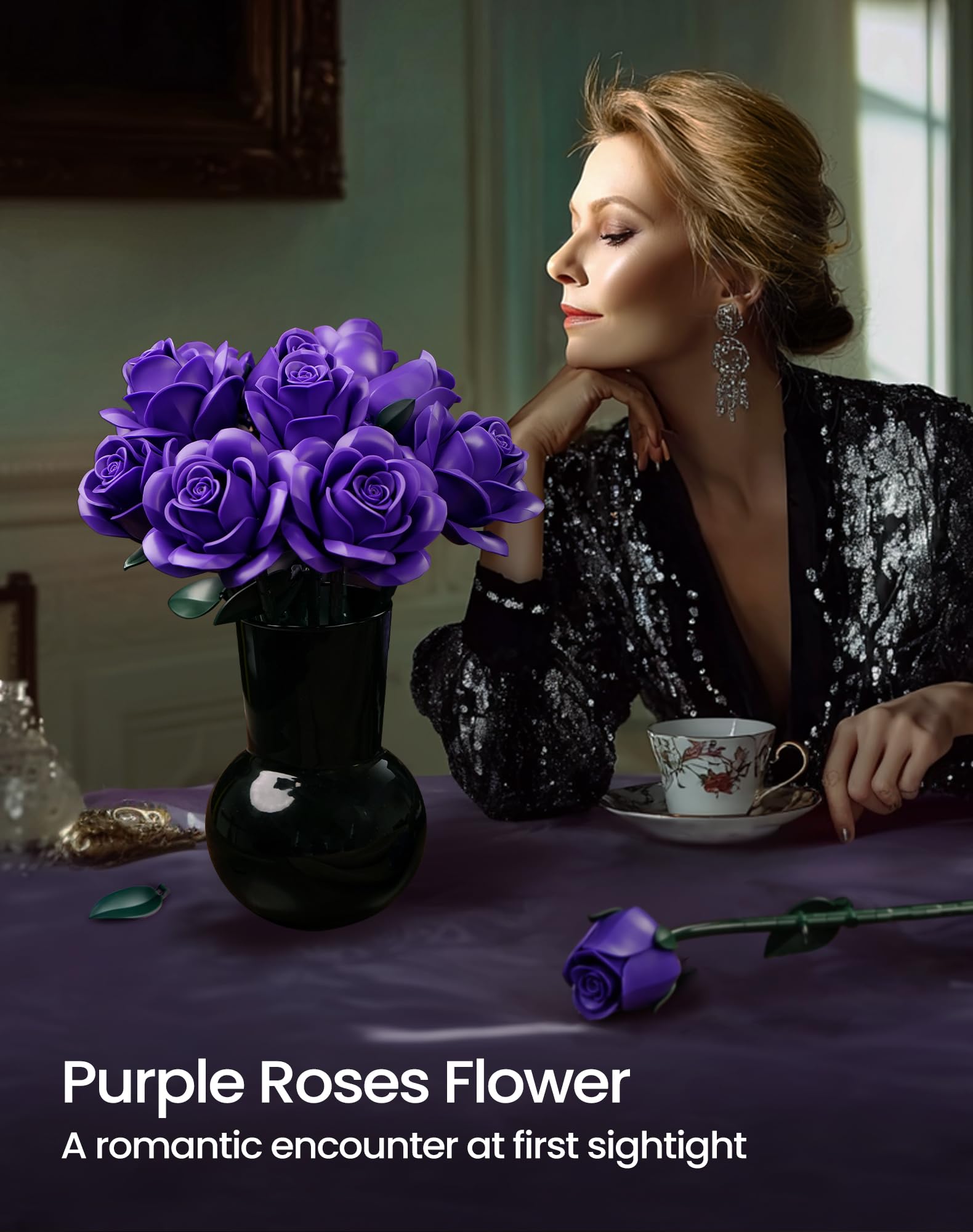 iATOM 3-stage rose design showing realistic petal variation for lifelike decor