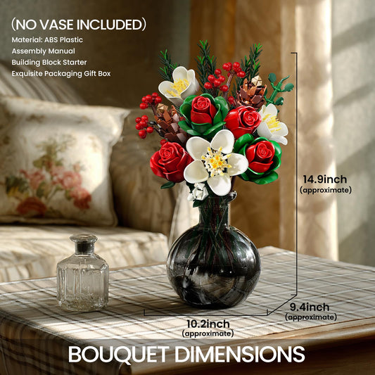 iATOM valentines rose-building-set assembly instructions demonstrate easy setup
